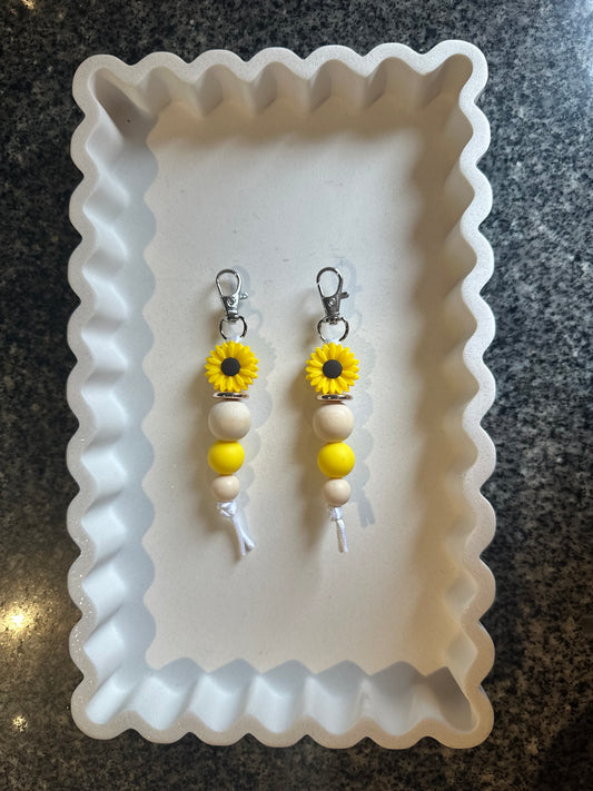 Sunshine Yellow Daisy Keyring