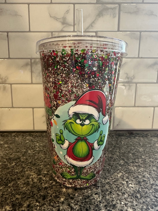 Christmas Grinch Acrylic Snow Globe